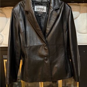Pelle Studio Women's Sleek Black Leather Jacket
